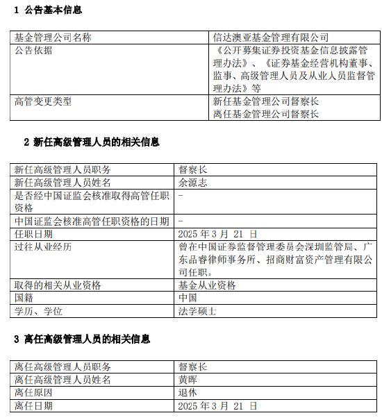 信达澳亚基金魏庆孔离任副总经理凯发K8国际娱乐任期3年7个月(图3)